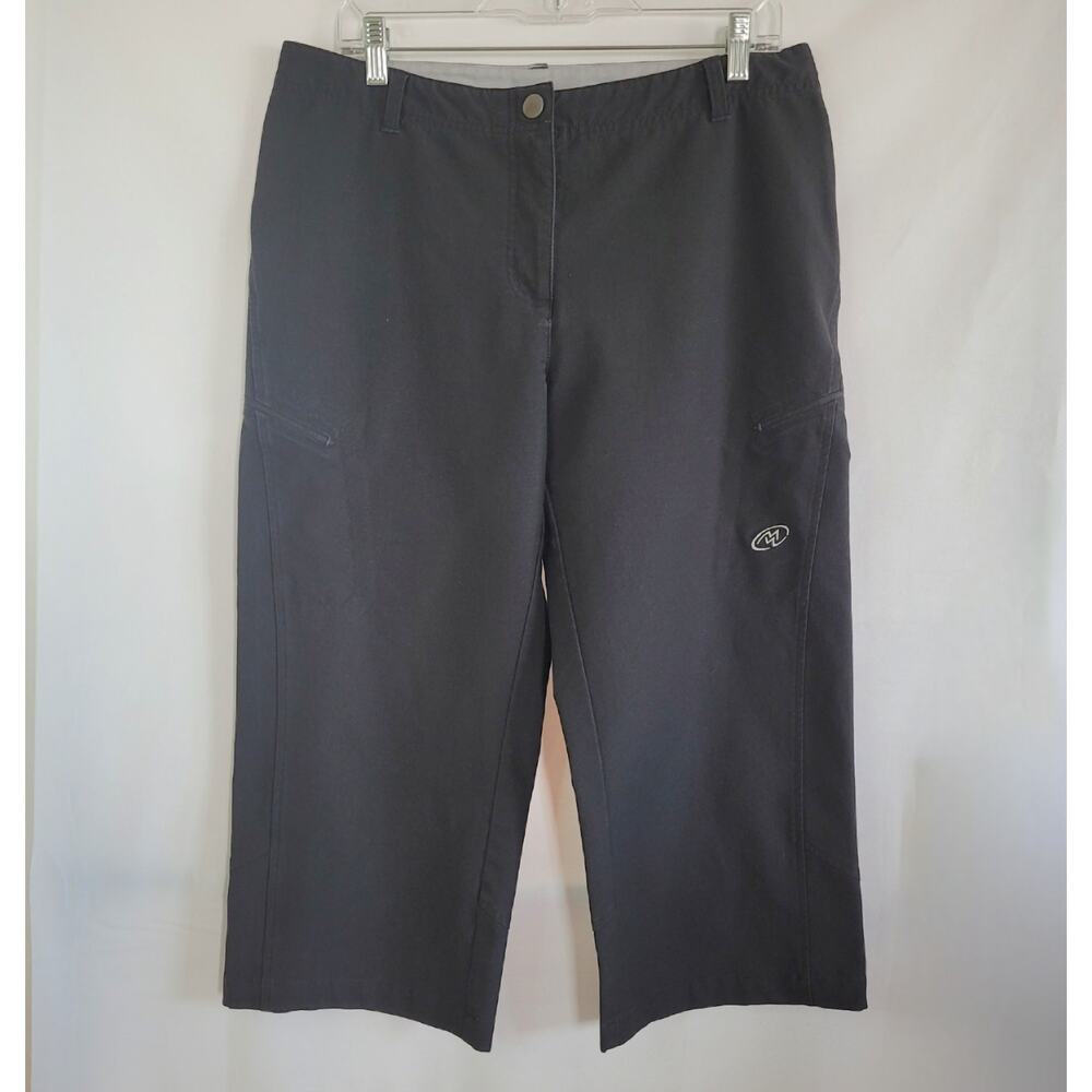 Cloudveil Black Cropped Capri Midcalf Hiking Pants Womens Size: 12 Zip Pockets